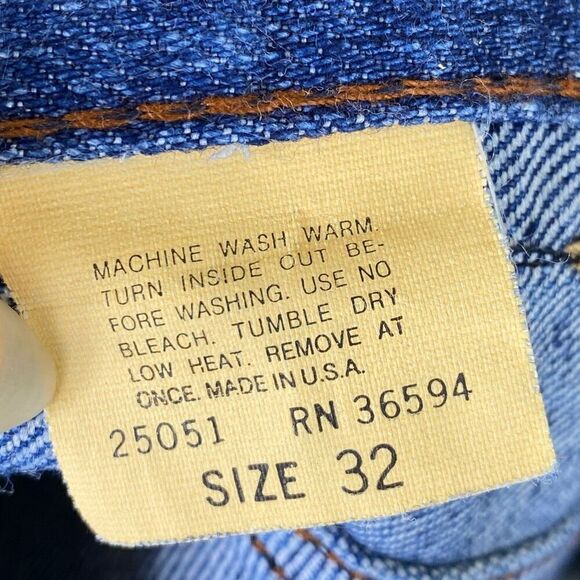Vintage Long Haul Blue Denim Western Mom Jean Shorts Size 12/32 - Picture 5 of 5